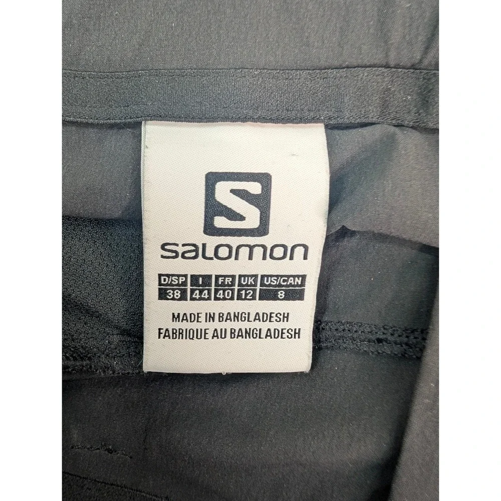 Salomon Wayfarer Black Hiking Capri Pants Women's Size 8 Technical Outdoor Cargo - Picture 2 of 11